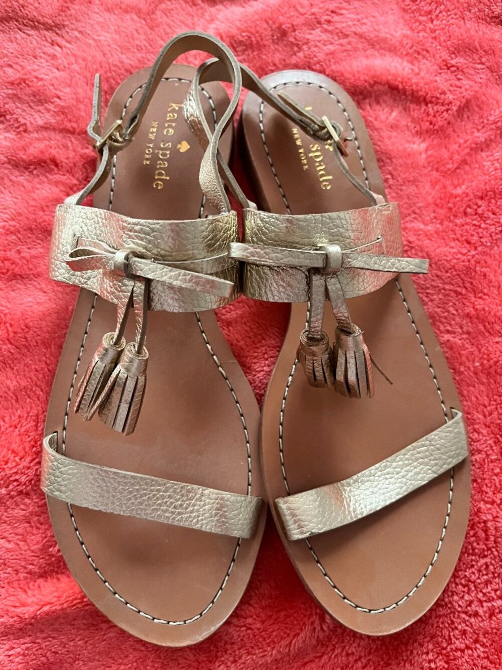 Kate Spade Gold Sandals Size 9/12